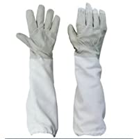 Yosoo Guantes de Apicultura Blandos y Duraderos en Cuero de Cabra Guantes Protector con Mangas largas Accesorio de…